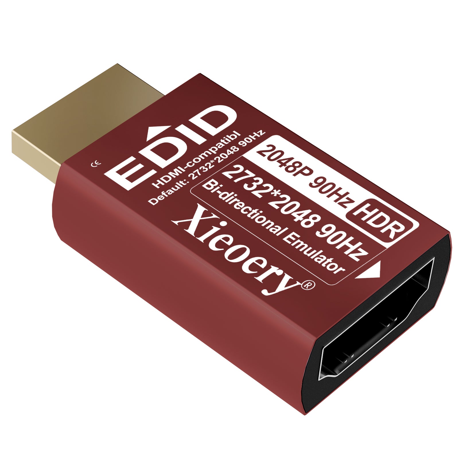 Xieoery HDMI EDID Emulator 2732×2049 HDR, HDMI Dummy Plug with Retina-Style Resolution, Default 2732×2049@60Hz Virtual Display for Headless PCs & Precision UI Workflows