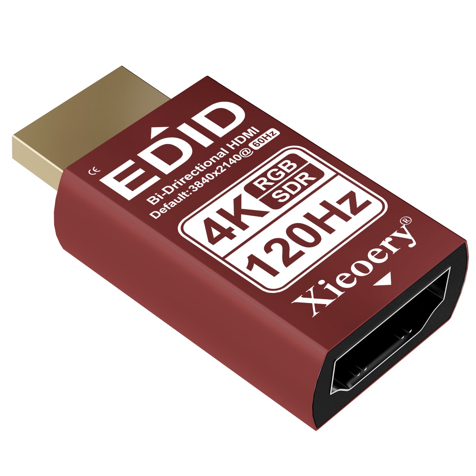 Xieoery HDMI EDID Emulator 4K 120Hz, HDMI Dummy Plug with YCbCr 4:2:0 Support, Default 3840×2160@60-120Hz Virtual Display for Headless PCs, GPU Servers & Remote Desktop