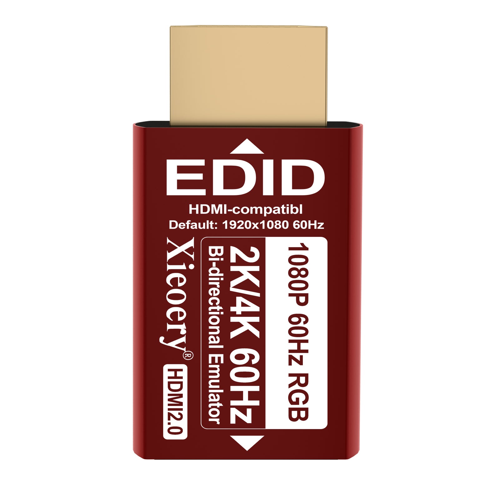 HDMI EDID Emulator Dummy Plug, 1080P 60Hz RGB Default HDMI Display Adapter, 4K & Ultra-Wide Resolution Support, Multi-Resolution High Refresh Compatibility for Headless Servers & Remote Access