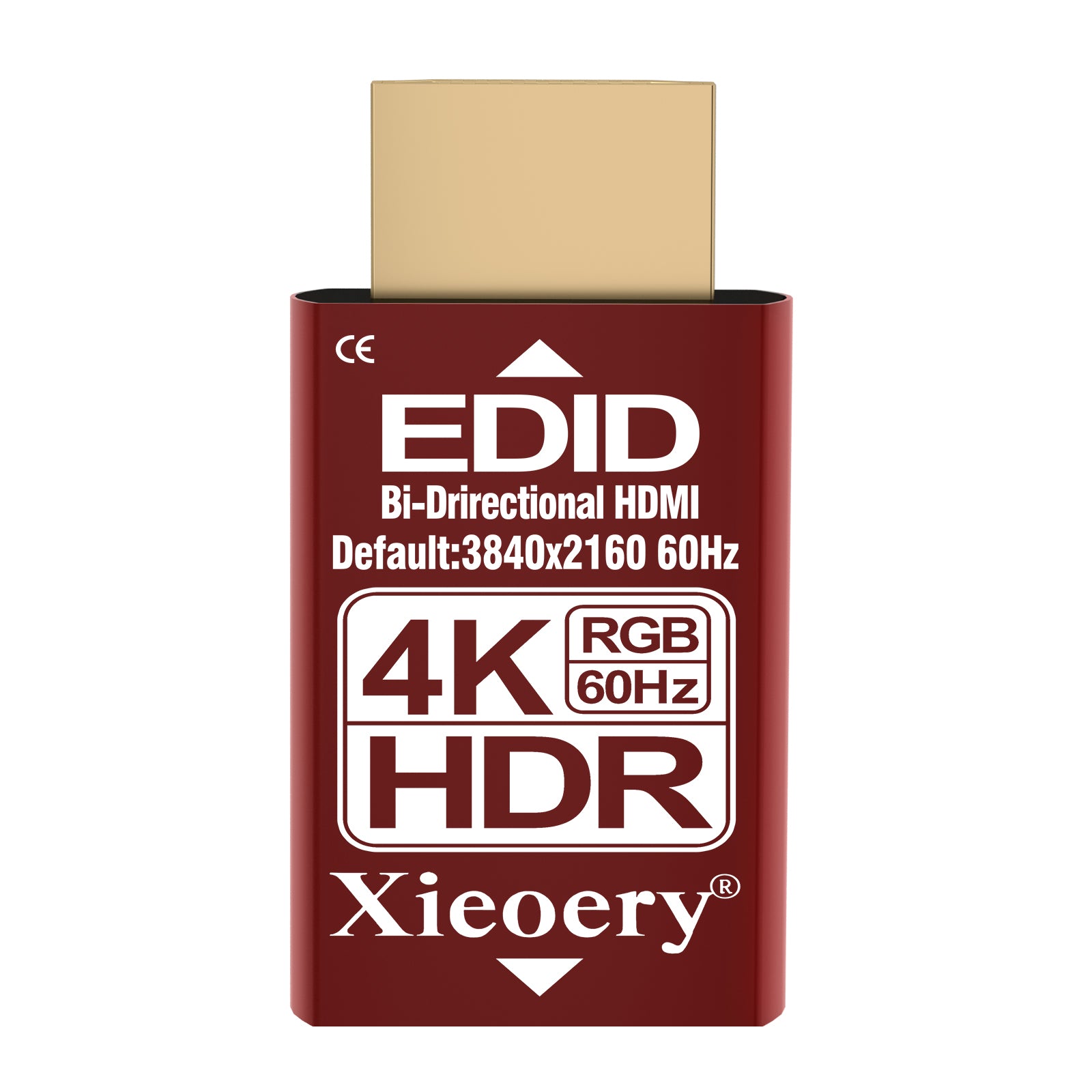 Xieoery HDMI EDID Emulator 4K HDR RGB, HDMI Dummy Plug with Full RGB Color Support, Default 3840×2160@60Hz Virtual Display for Headless PCs, Workstations & Color-Critical Tasks