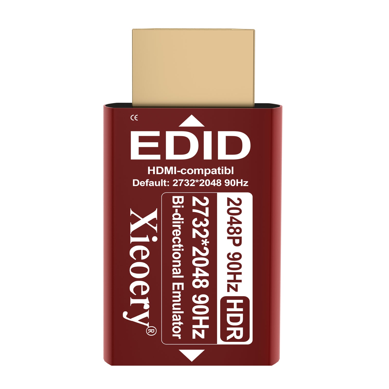 Xieoery HDMI EDID Emulator 2732×2049 HDR, HDMI Dummy Plug with Retina-Style Resolution, Default 2732×2049@60Hz Virtual Display for Headless PCs & Precision UI Workflows
