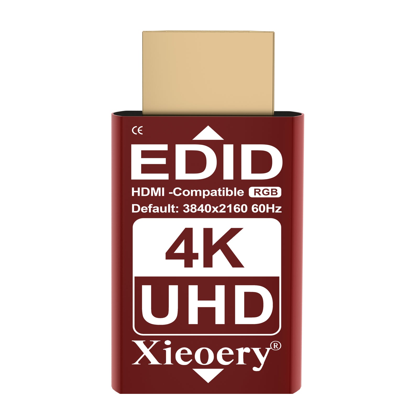 Xieoery HDMI EDID Emulator 4K UHD, HDMI Dummy Plug with YCbCr 4:2:0 Support, Default 3840×2160@60Hz Virtual Display for Stable 4K HDMI Output in Headless Systems