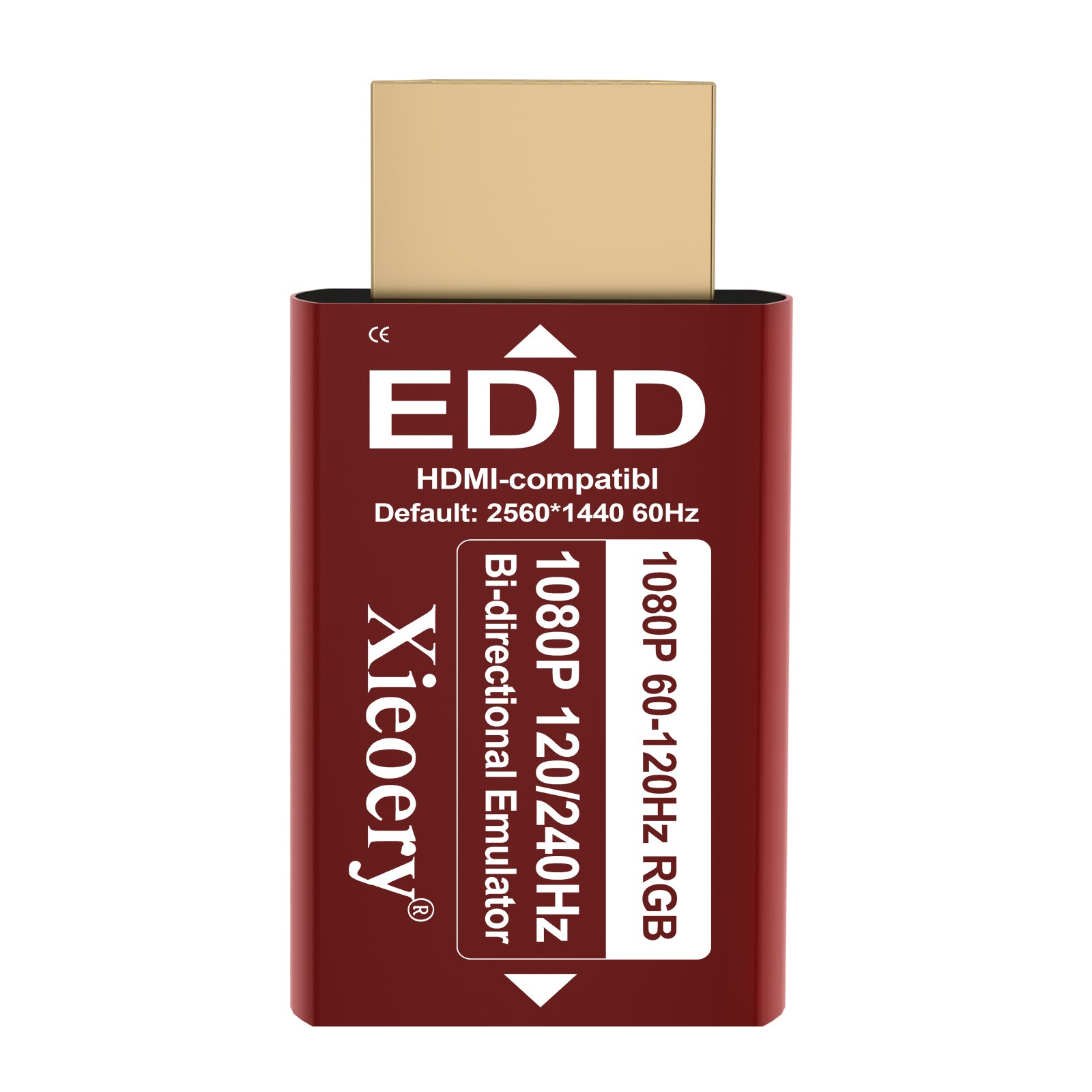 Xieoery HDMI EDID Emulator 2K 1440P High Refresh RGB, HDMI Dummy Plug with Full RGB Color, Default 2560×1440@60Hz Virtual Display for Headless PCs, Gaming Servers & Performance Workflows