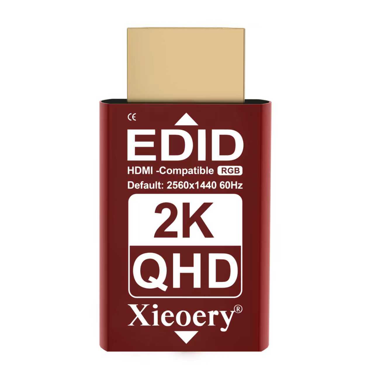 HDMI EDID Emulator Dummy Plug, 2K QHD HDMI Display Adapter for Headless Servers & Remote Desktop, Stable EDID Emulation, Multi-Resolution Support up to 2560×1440@60Hz