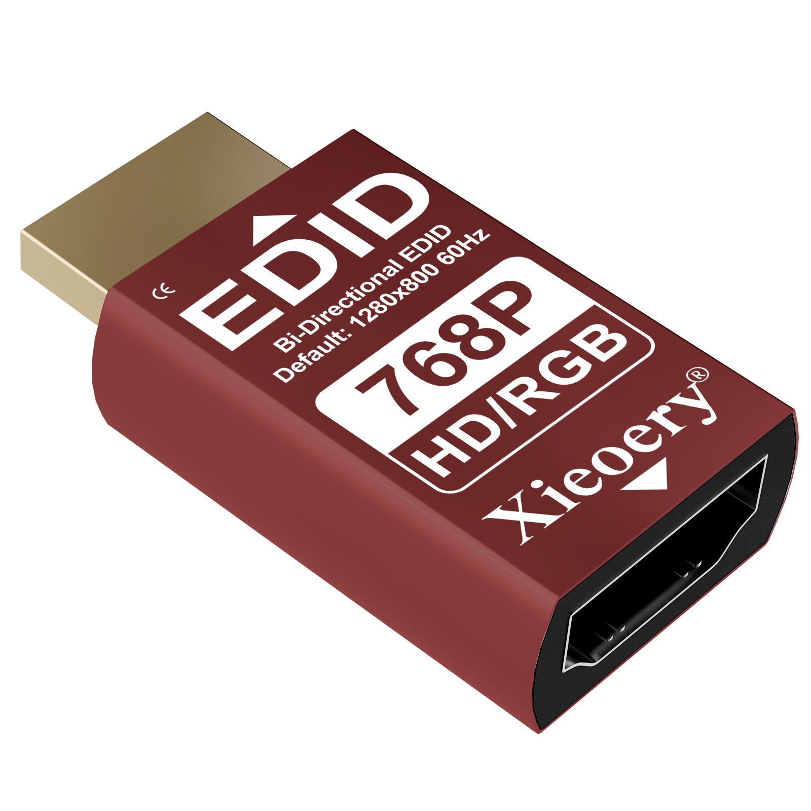 Xieoery HDMI EDID Emulator 1024×768@60Hz / 70Hz / 75Hz, Aluminum HDMI Dummy Display Plug, EDID Emulator Adapter for Multi-Screen Setup, Remote Desktop, Server, Miner Rig, Stable Signal Output