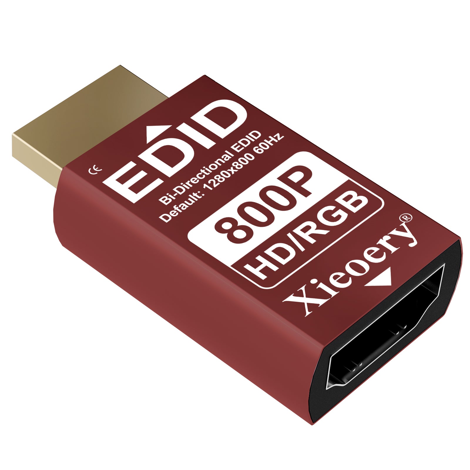 HDMI EDID Emulator Dummy Plug, Aluminum HDMI Display Adapter for Headless Servers & Remote Desktop, Stable EDID Emulation, Multi-Resolution Support up to 1280×800@60Hz Recognition