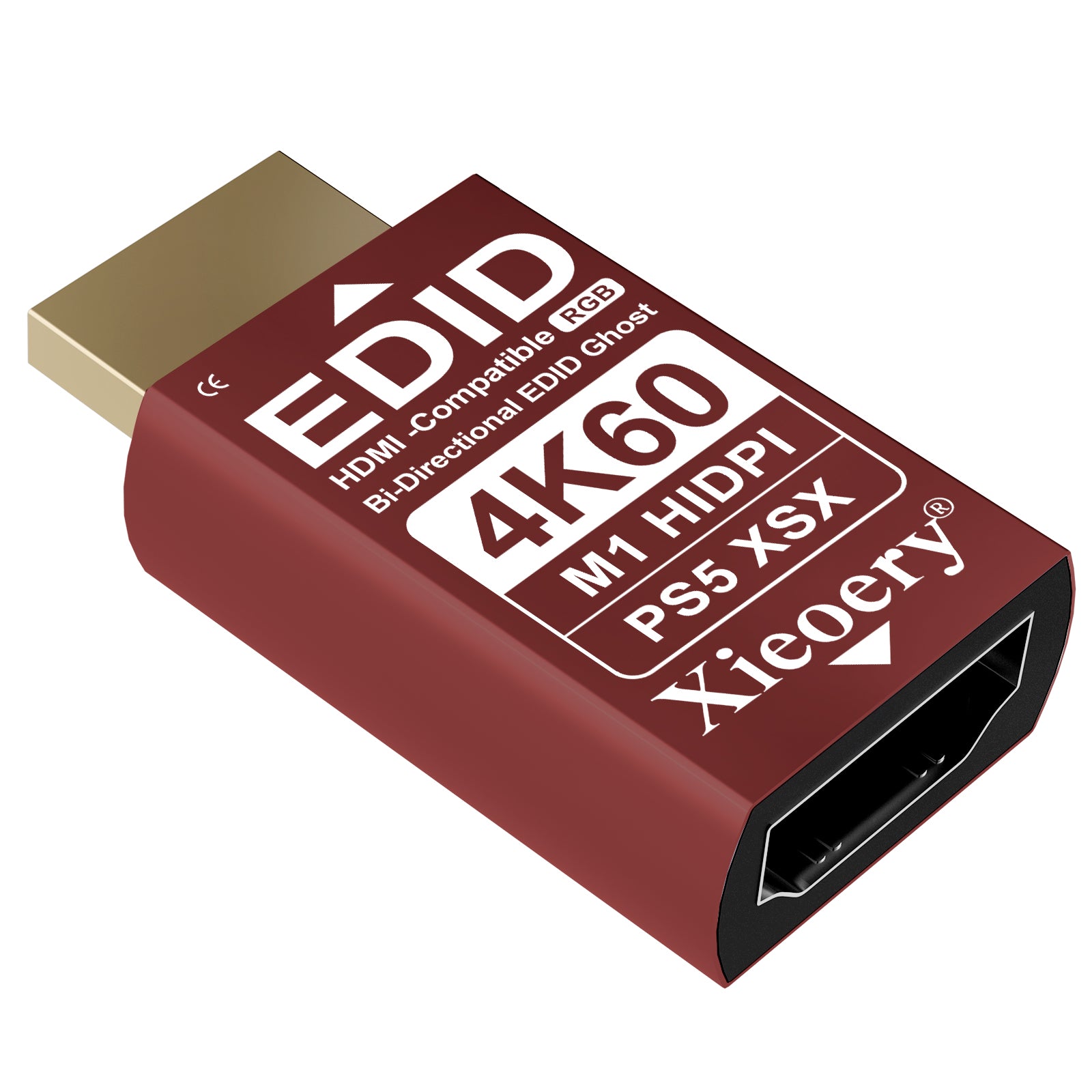 4K HDMI EDID Emulator Dummy Plug, UHD HDMI Display Adapter with Default 3840×2160@60Hz, Stable EDID Emulation, Multi-Resolution Support for Headless Servers & Remote Deskto