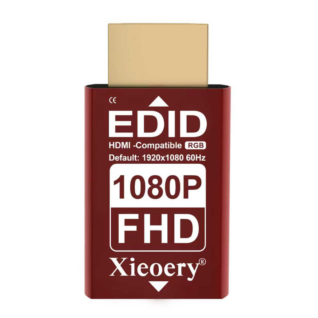 HDMI EDID Emulator Dummy Plug, 1080P HDMI Display Adapter for Headless Servers & Remote Desktop, Stable EDID Emulation, Multi-Resolution Support up to 1920×1080@60Hz