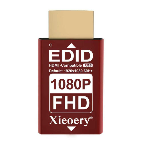 HDMI EDID Emulator Dummy Plug, 1080P HDMI Display Adapter for Headless Servers & Remote Desktop, Stable EDID Emulation, Multi-Resolution Support up to 1920×1080@60Hz