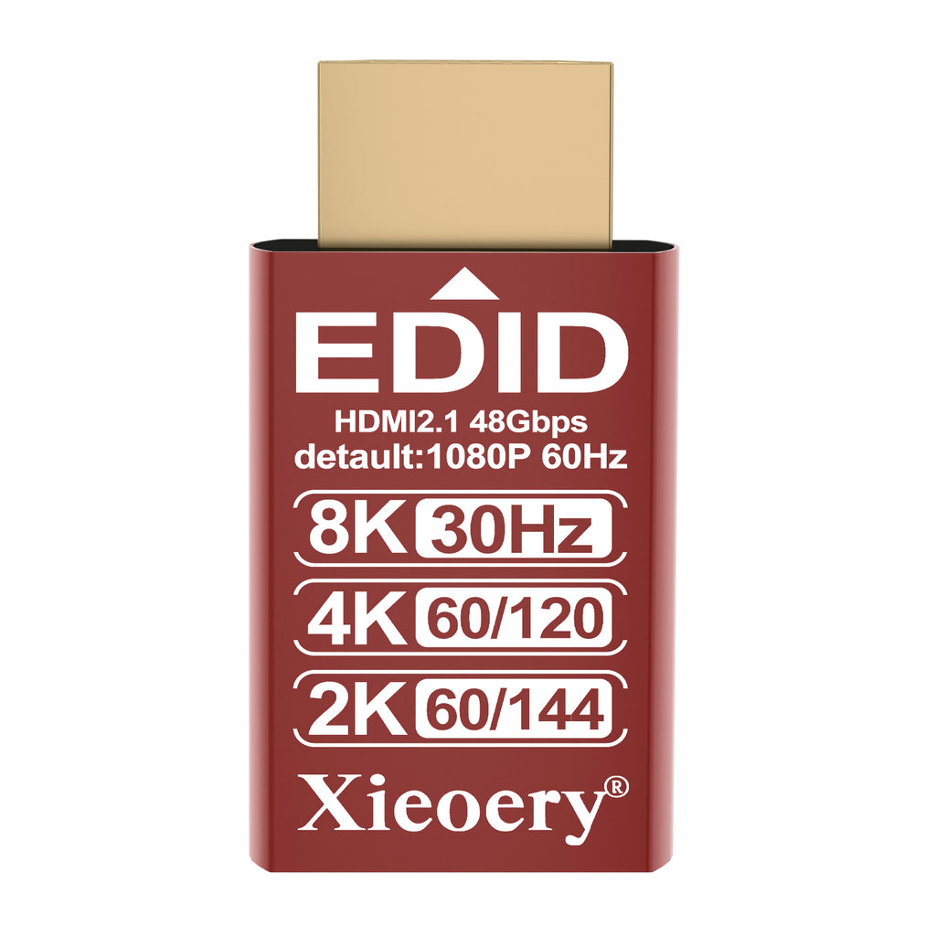 Xieoery 8K HDMI Dummy Plug - New-Generation EDID Emulator, Headless HDMI Dongle, Supports 7680x4320 RGB, 2560x1440 @60/120/144Hz, 1080 @60/120/144Hz for Gaming & Remote Access
