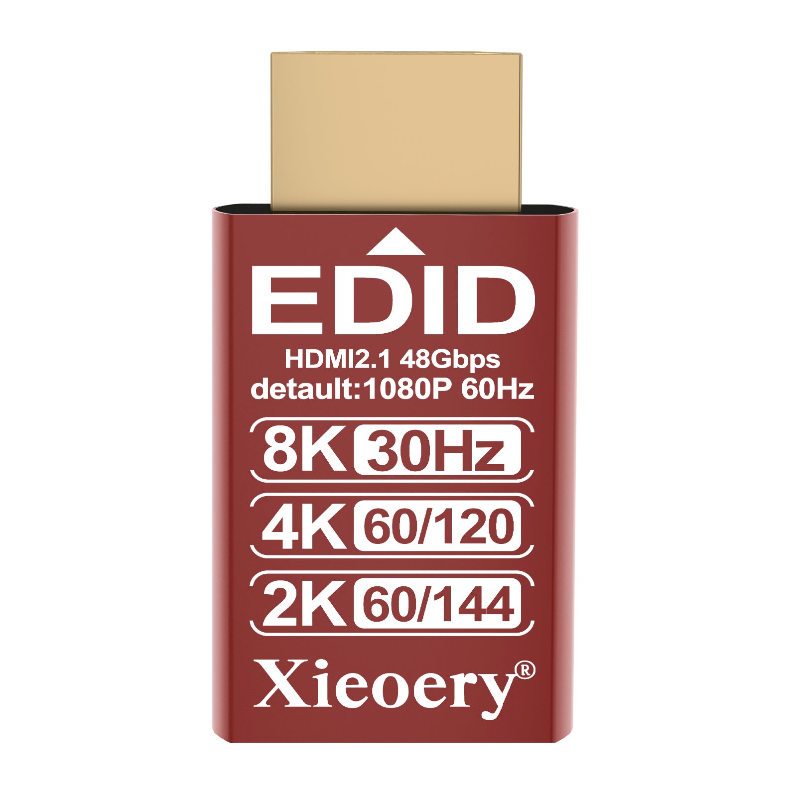 Xieoery 8K HDMI Dummy Plug - New-Generation EDID Emulator, Headless HDMI Dongle, Supports 7680x4320 RGB, 2560x1440 @60/120/144Hz, 1080 @60/120/144Hz for Gaming & Remote Access