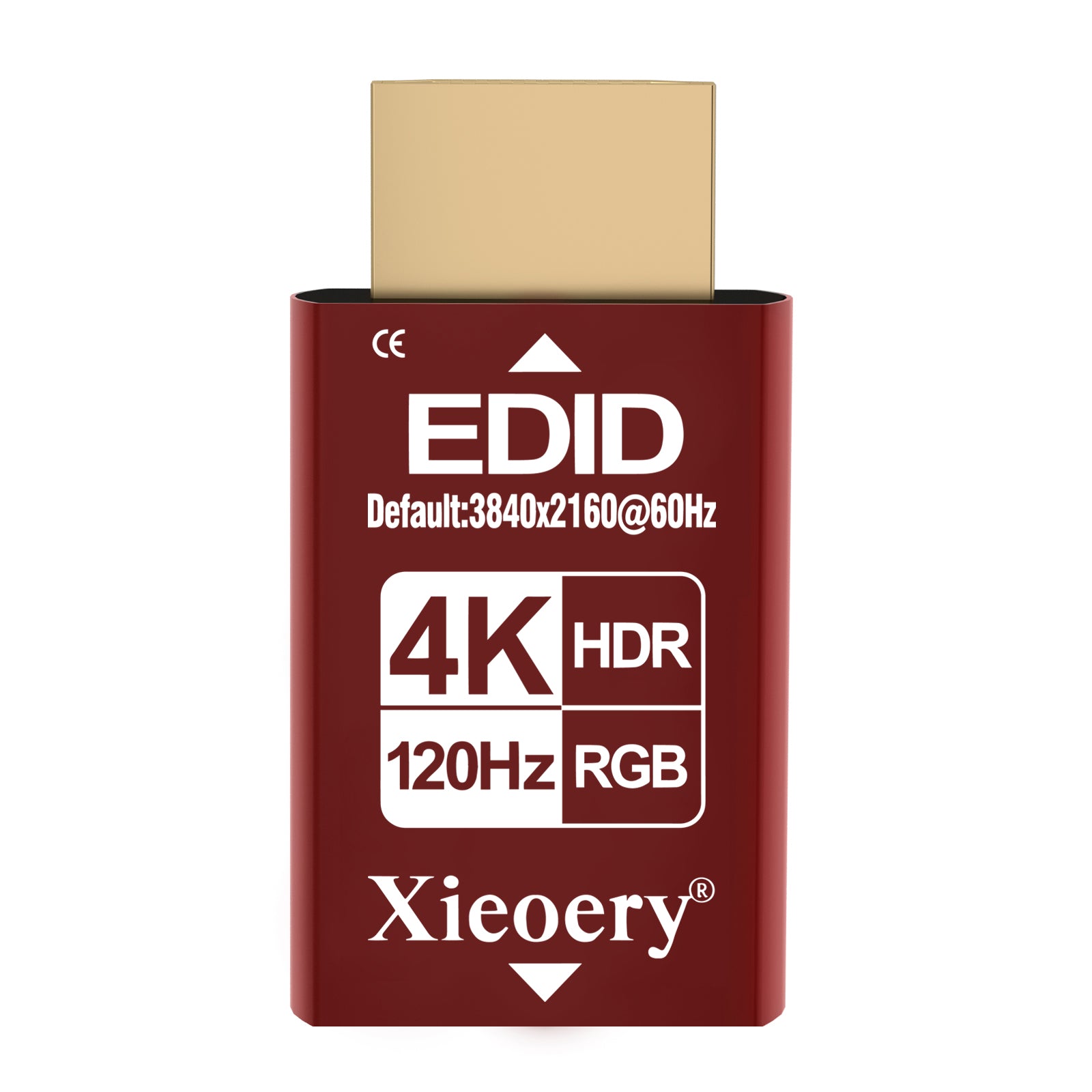 Xieoery HDMI EDID Emulator Dual-Channel 4K HDR Dummy Plug, 3840×2160@60Hz Default, Headless Ghost Display Adapter for GPU Servers, Remote Access, KVM & 120Hz Support