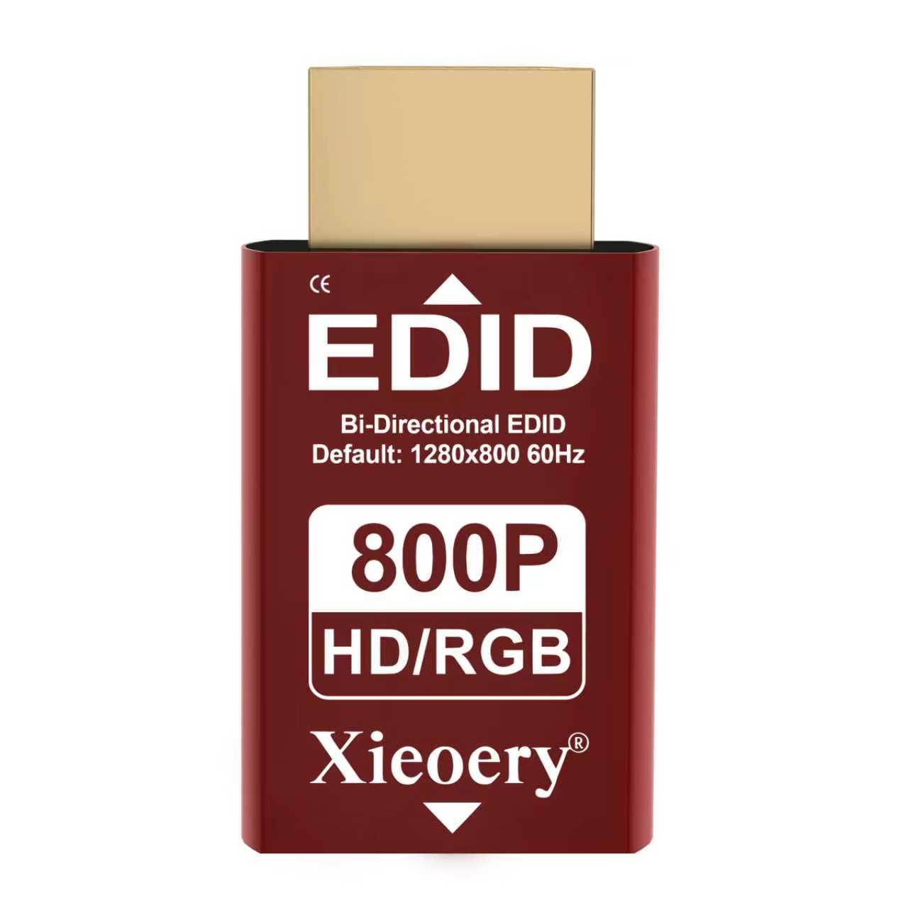 HDMI EDID Emulator Dummy Plug, Aluminum HDMI Display Adapter for Headless Servers & Remote Desktop, Stable EDID Emulation, Multi-Resolution Support up to 1280×800@60Hz Recognition