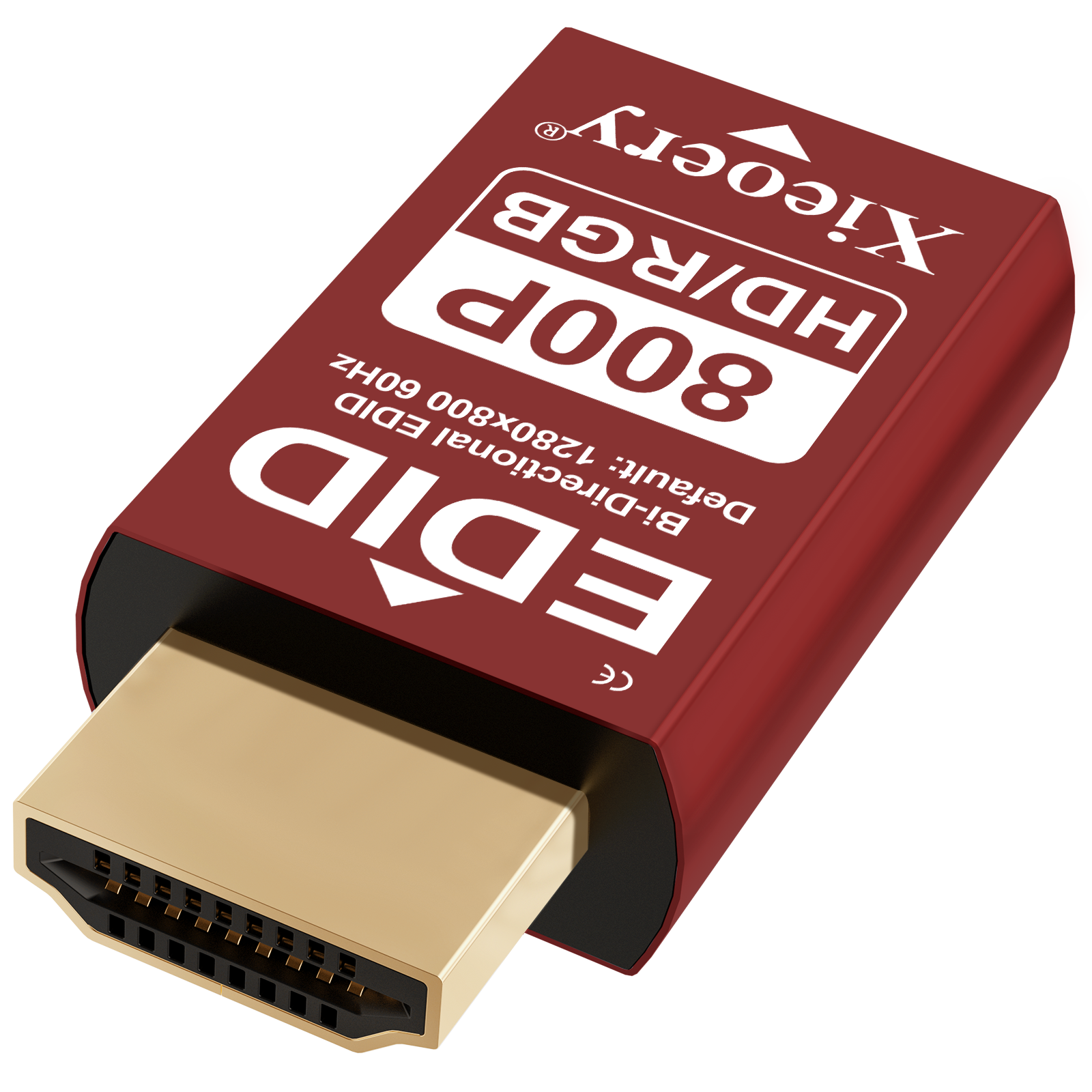 HDMI EDID Emulator Dummy Plug, Aluminum HDMI Display Adapter for Headless Servers & Remote Desktop, Stable EDID Emulation, Multi-Resolution Support up to 1280×800@60Hz Recognition