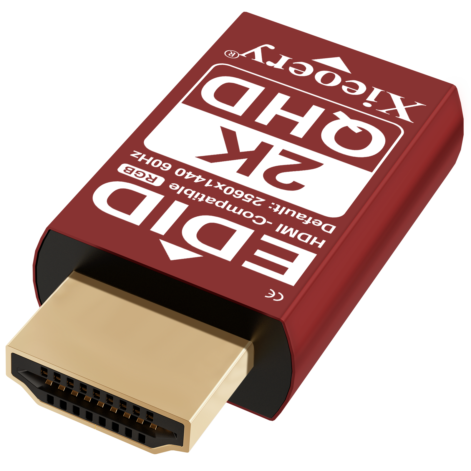 HDMI EDID Emulator Dummy Plug, 2K QHD HDMI Display Adapter for Headless Servers & Remote Desktop, Stable EDID Emulation, Multi-Resolution Support up to 2560×1440@60Hz