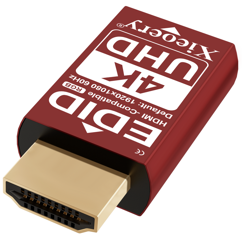 4K HDMI EDID Emulator Dummy Plug, UHD HDMI Display Adapter for Headless Servers & Remote Desktop, Stable EDID Emulation, Multi-Resolution Support up to 3840×2160@60Hz