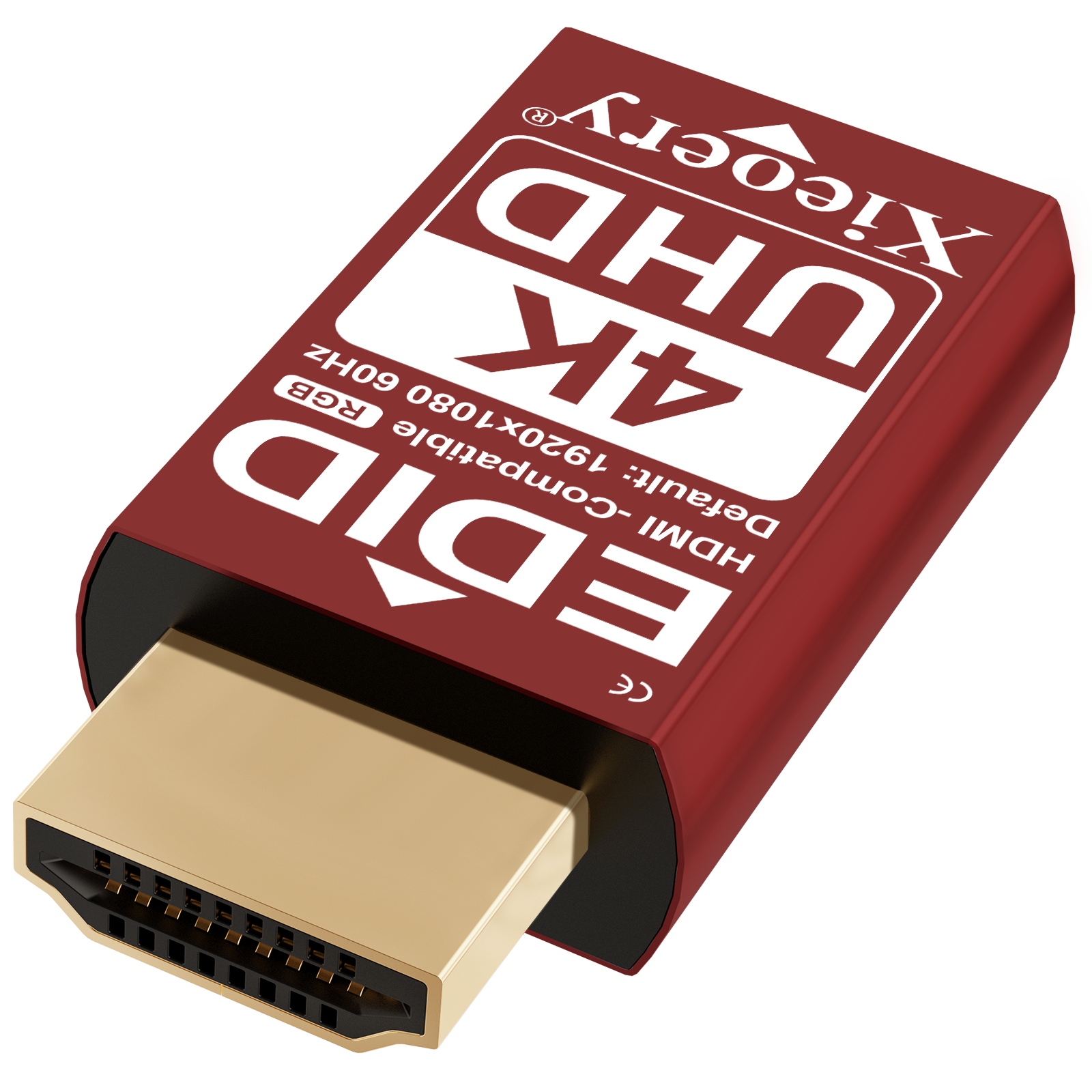 4K HDMI EDID Emulator Dummy Plug, UHD HDMI Display Adapter with Default 3840×2160@60Hz, Stable EDID Emulation, Multi-Resolution Support for Headless Servers & Remote Deskto