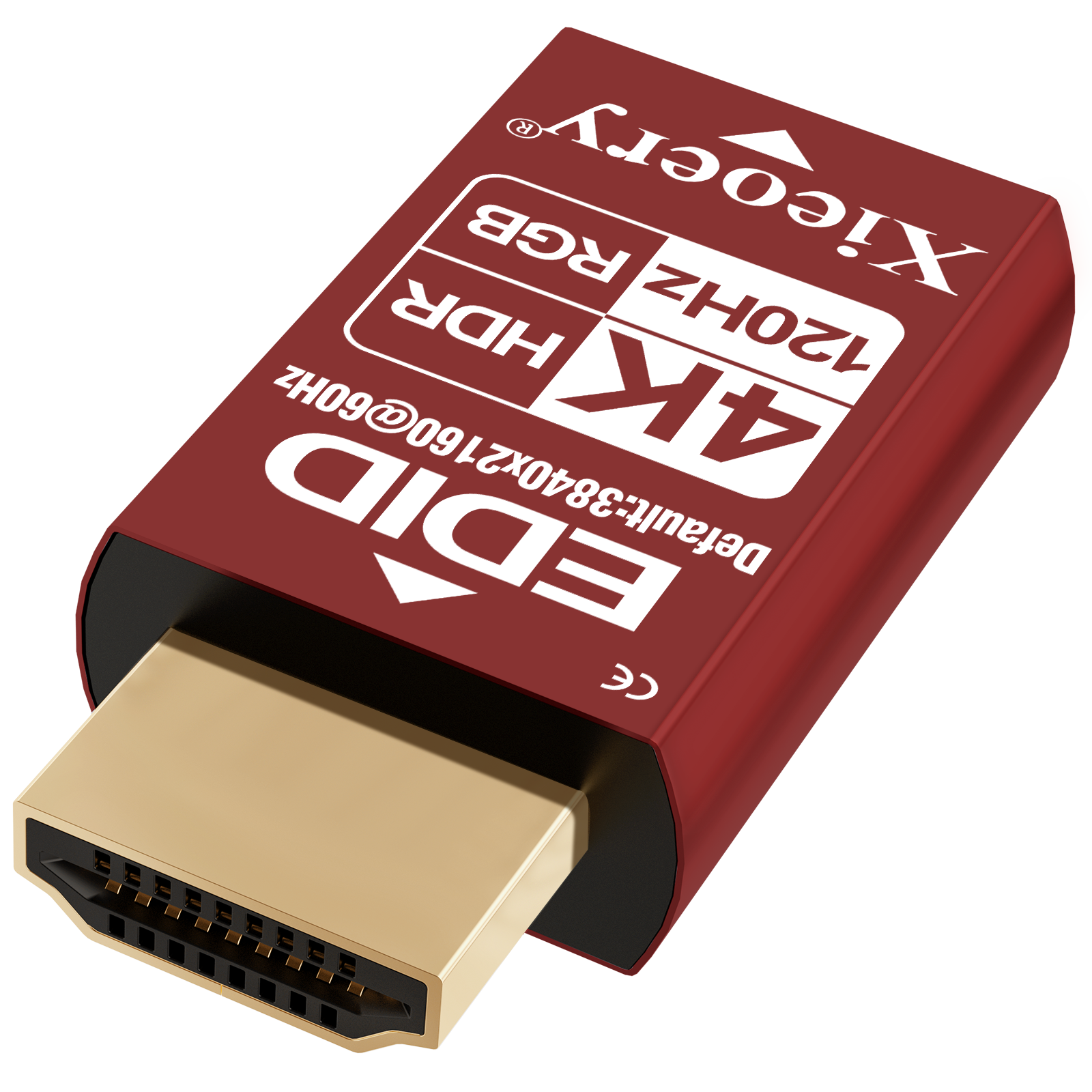 Xieoery HDMI EDID Emulator Dual-Channel 4K HDR Dummy Plug, 3840×2160@60Hz Default, Headless Ghost Display Adapter for GPU Servers, Remote Access, KVM & 120Hz Support