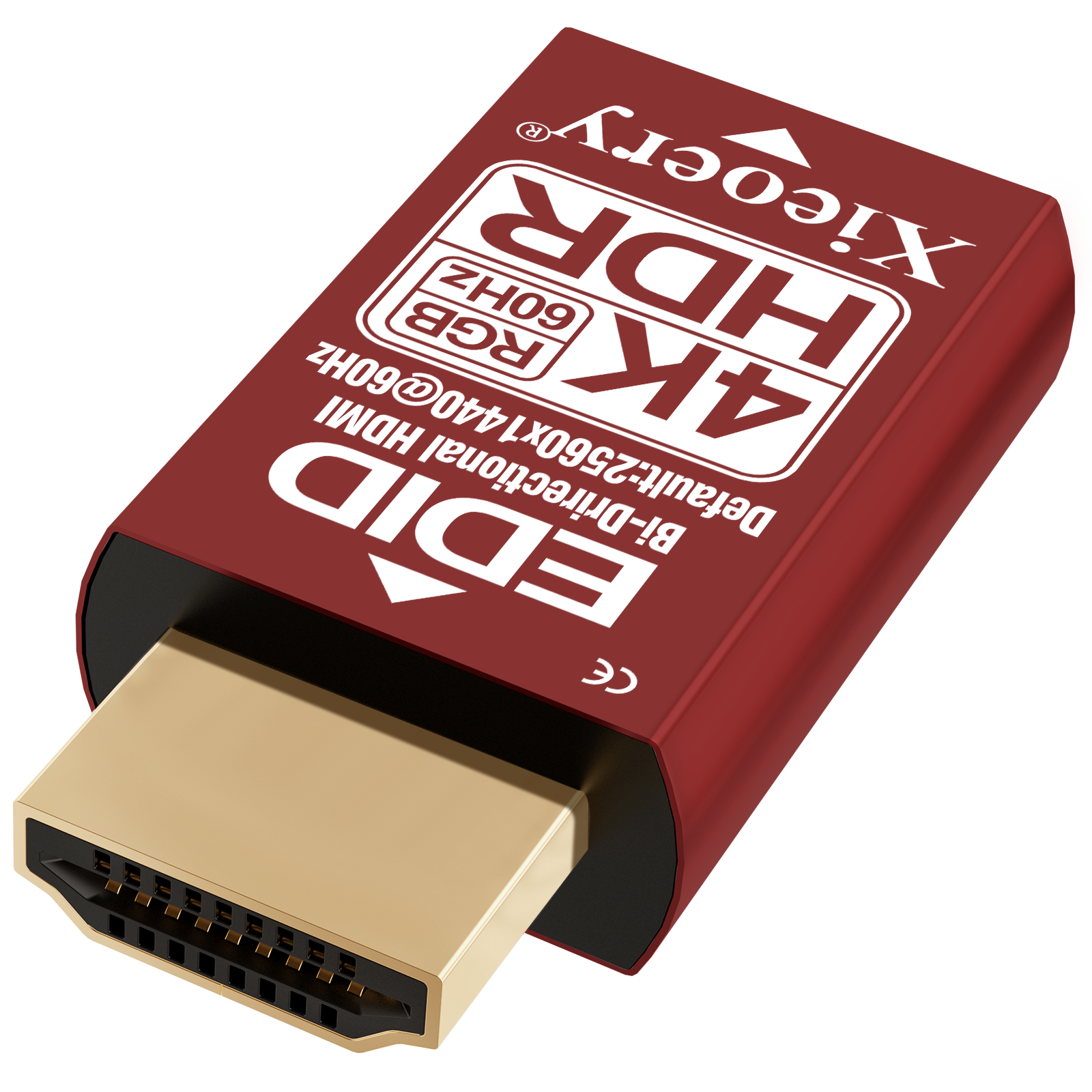 Xieoery HDMI EDID Emulator 2K/4K HDR Dummy Plug, Headless Ghost Display Adapter, 2560×1440 60Hz Default, RGB UHD EDID for Remote Access, GPU Servers, KVM & 120Hz-Compatible Systems