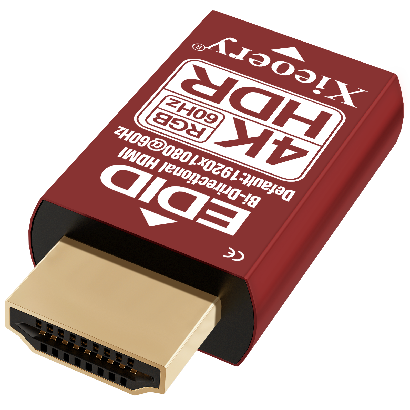 Xieoery HDMI EDID Emulator 4K HDR Dummy Plug, Headless Ghost Display Adapter, 1080P 60Hz RGB Default for Remote Access, GPU Servers, KVM, UHD & 120Hz High-Refresh Support