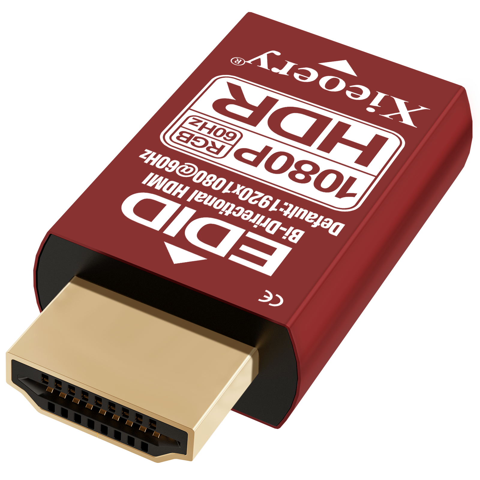 Xieoery HDMI EDID Emulator 4K HDR Dummy Plug, Headless Ghost Display Adapter, 1080P 60Hz RGB Default for GPU Servers, Remote Access, KVM & UHD Resolution Compatibility