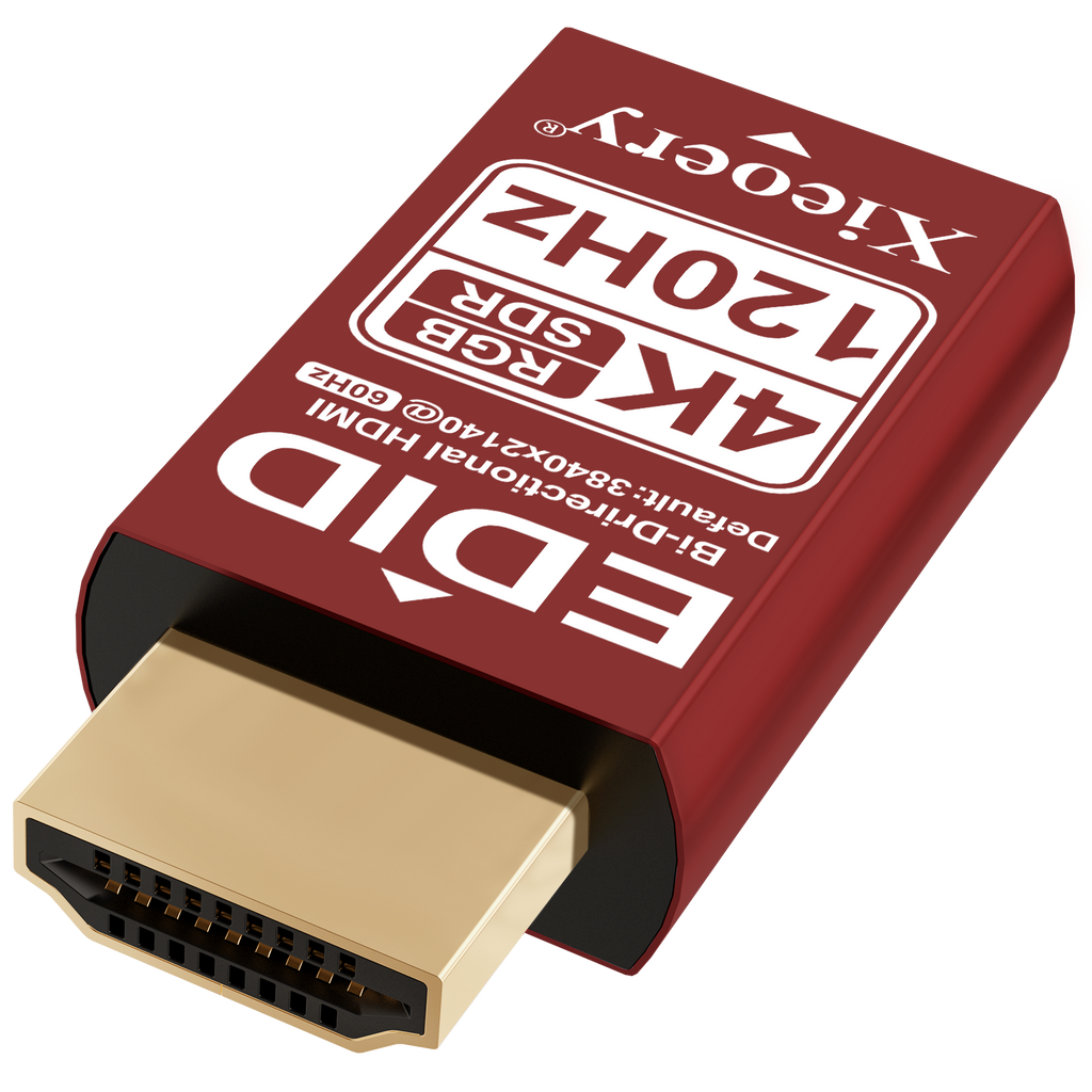 Xieoery HDMI EDID Emulator 4K 120Hz, HDMI Dummy Plug with YCbCr 4:2:0 Support, Default 3840×2160@60-120Hz Virtual Display for Headless PCs, GPU Servers & Remote Desktop
