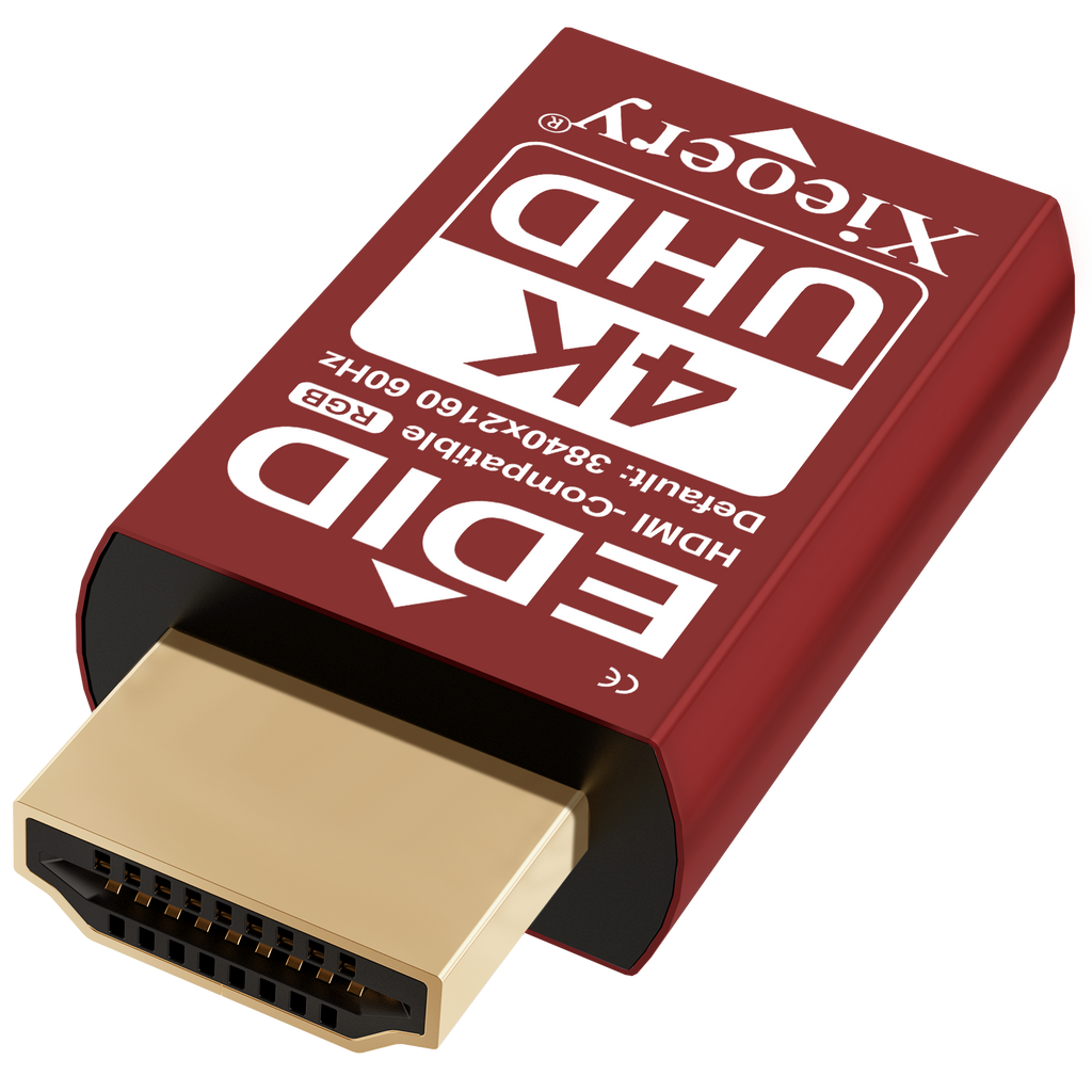 Xieoery HDMI EDID Emulator 4K UHD, HDMI Dummy Plug with YCbCr 4:2:0 Support, Default 3840×2160@60Hz Virtual Display for Stable 4K HDMI Output in Headless Systems