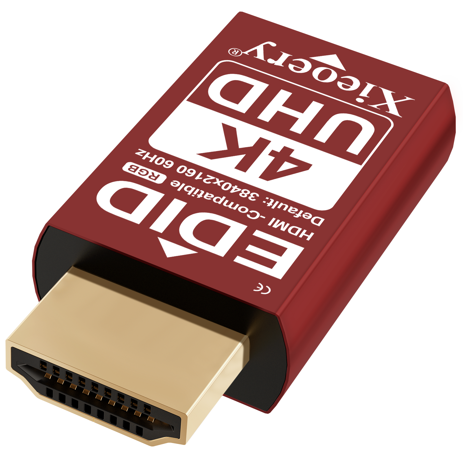 Xieoery HDMI EDID Emulator 4K UHD, HDMI Dummy Plug with YCbCr 4:2:0 Support, Default 3840×2160@60Hz Virtual Display for Stable 4K HDMI Output in Headless Systems