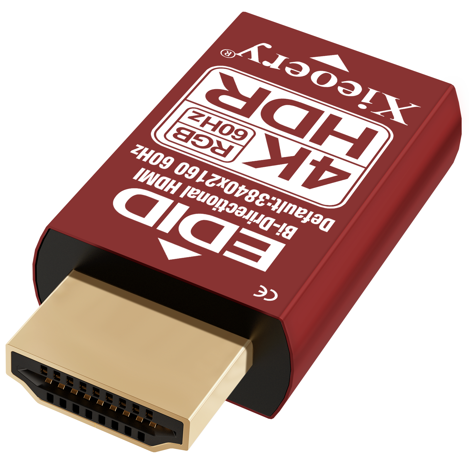 Xieoery HDMI EDID Emulator 4K HDR RGB, HDMI Dummy Plug with Full RGB Color Support, Default 3840×2160@60Hz Virtual Display for Headless PCs, Workstations & Color-Critical Tasks