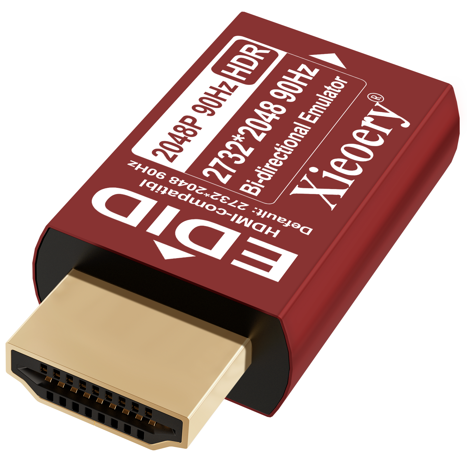 Xieoery HDMI EDID Emulator 2732×2049 HDR, HDMI Dummy Plug with Retina-Style Resolution, Default 2732×2049@60Hz Virtual Display for Headless PCs & Precision UI Workflows