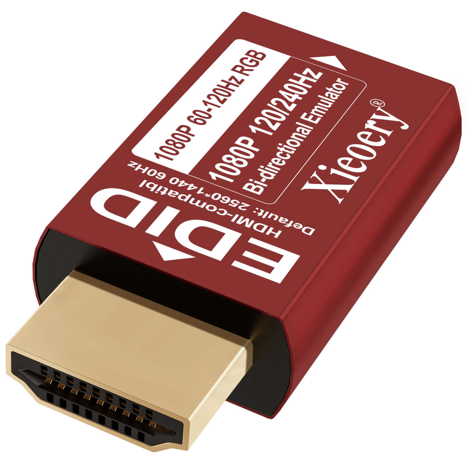 Xieoery HDMI EDID Emulator 2K 1440P High Refresh RGB, HDMI Dummy Plug with Full RGB Color, Default 2560×1440@60Hz Virtual Display for Headless PCs, Gaming Servers & Performance Workflows