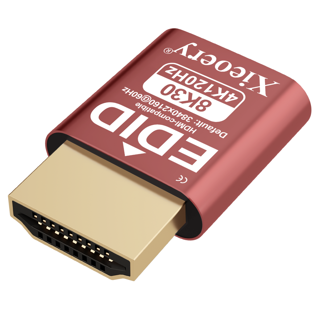 Xieoery 8K HDMI Dummy Plug - EDID Emulator, Headless HDMI Dongle, 7680x4320@30Hz, 2560x1600@60Hz, 1920x1080@30/50/60/120Hz for Remote Access, GPU Tasks & Virtual Desktop