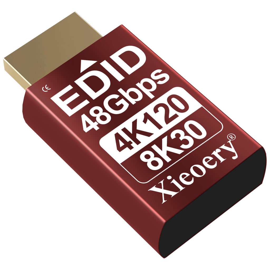 Xieoery 48Gbps HDMI Dummy Plug - True 8K 3840x2160@120Hz, 4K 4096x2160@24/30/60/100/120Hz, EDID Emulator, Headless HDMI Dongle for High-Performance Systems