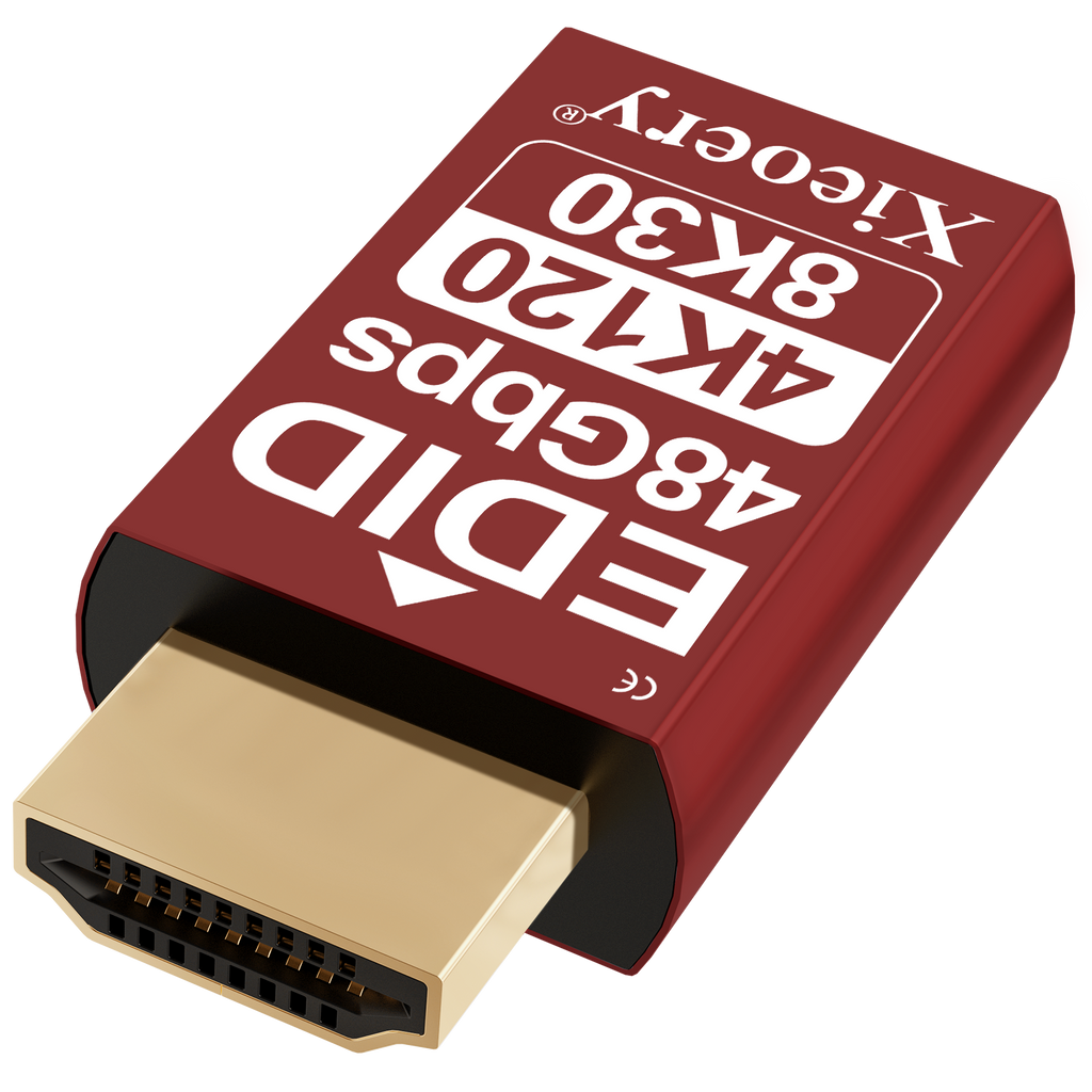 Xieoery 48Gbps HDMI Dummy Plug - True 8K 3840x2160@120Hz, 4K 4096x2160@24/30/60/100/120Hz, EDID Emulator, Headless HDMI Dongle for High-Performance Systems