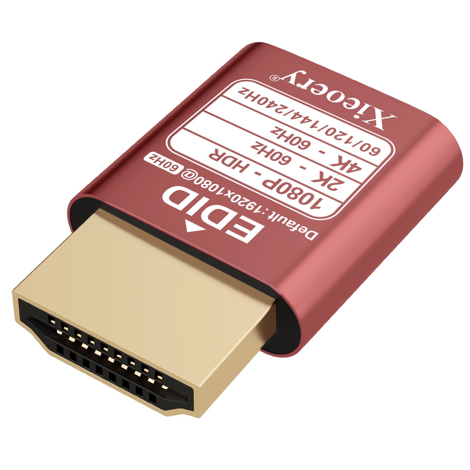 Xieoery Headless Ghost HDMI Dummy Plug with HDR, 1080P/2K EDID Emulator, 240Hz Virtual Monitor Adapter for Headless PCs, GPU Servers, Remote Desktop and Rendering Workstations