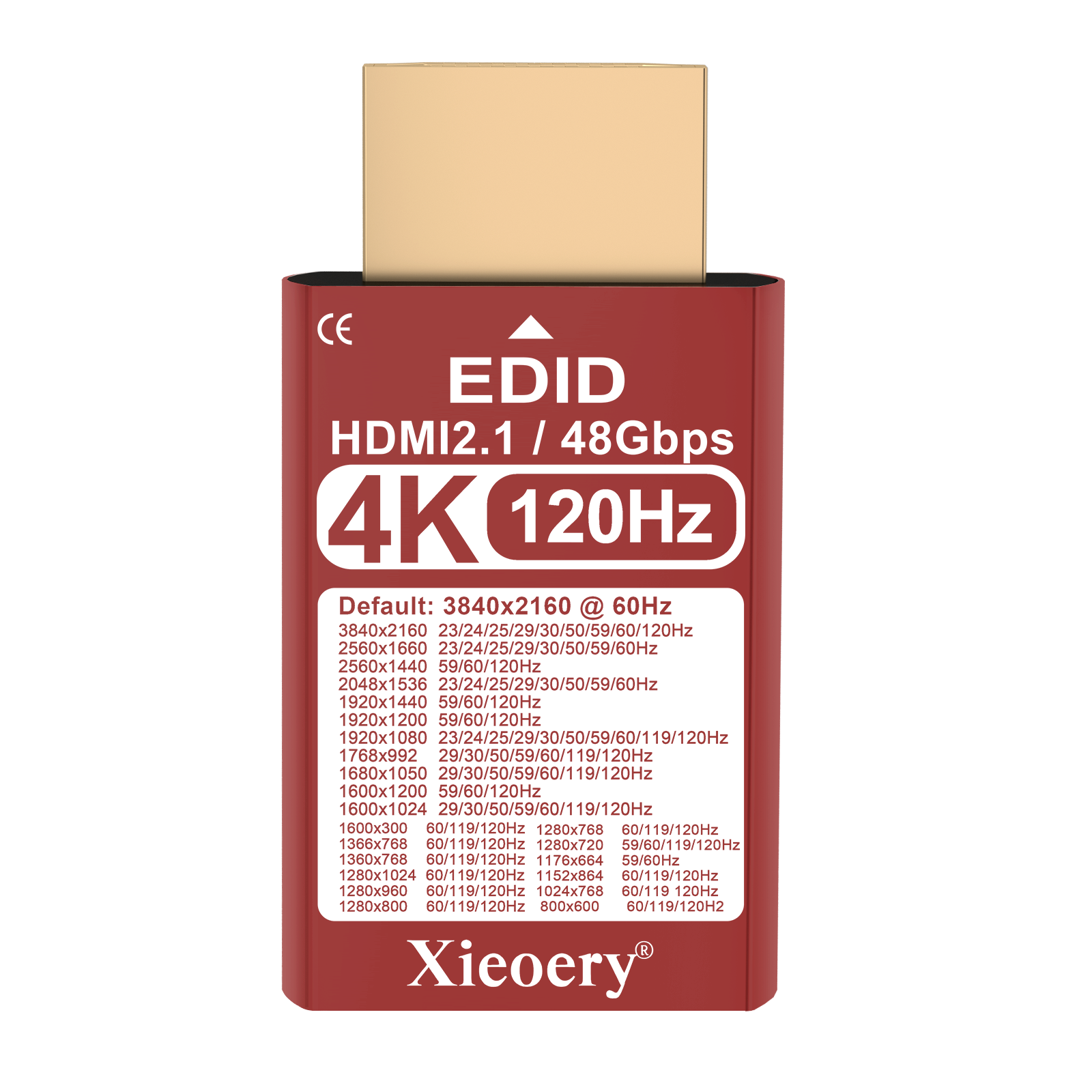 Xieoery HDMI 2.1 4K 120Hz EDID Emulator, 48Gbps Headless HDMI Dummy Plug, Default 3840×2160@60Hz Virtual Display for GPU Servers, PS5, Remote Desktop & 4K Workstations