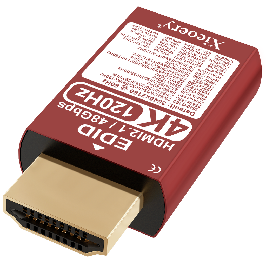 Xieoery HDMI 2.1 4K 120Hz EDID Emulator, 48Gbps Headless HDMI Dummy Plug, Default 3840×2160@60Hz Virtual Display for GPU Servers, PS5, Remote Desktop & 4K Workstations