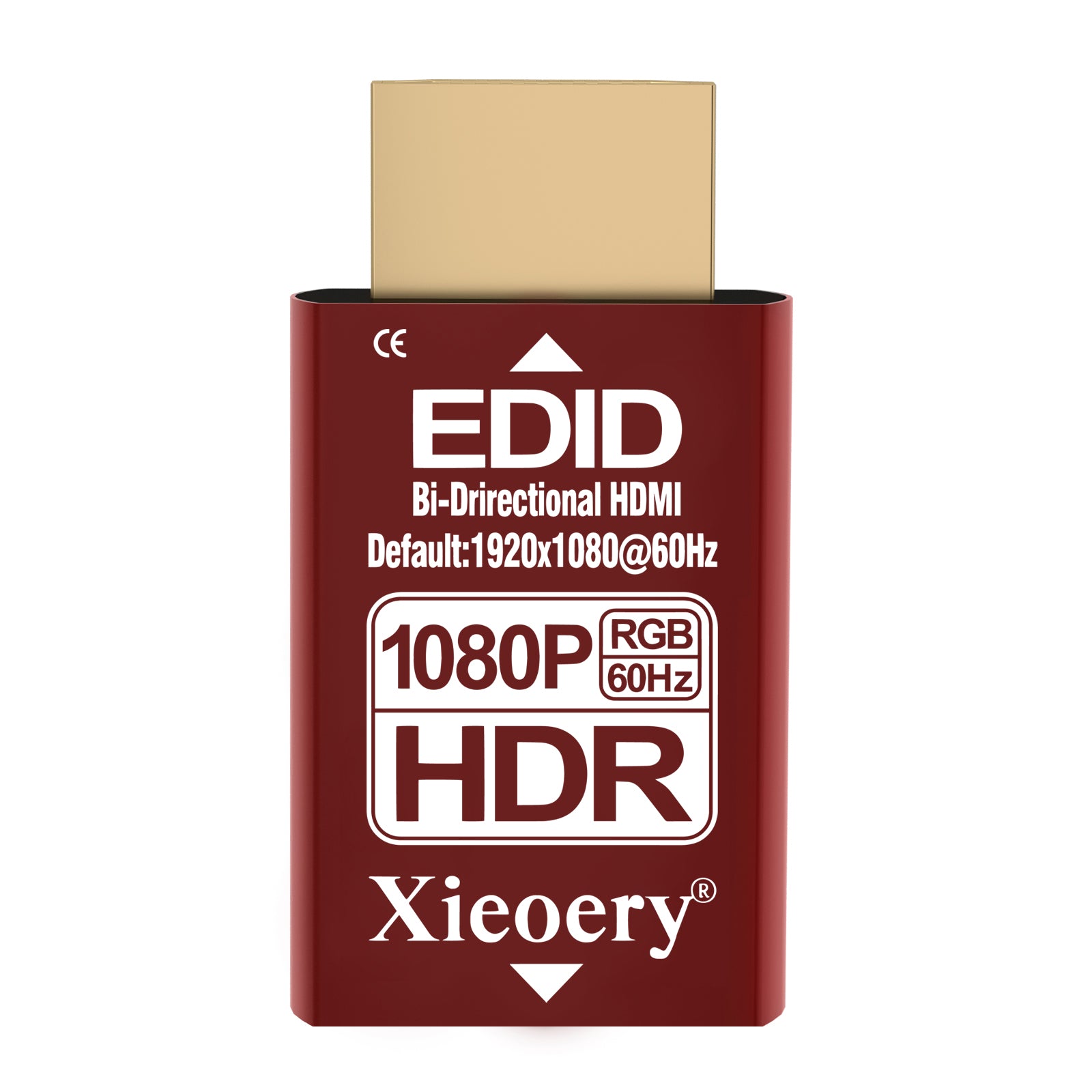 Xieoery HDMI EDID Emulator 4K HDR Dummy Plug, Headless Ghost Display Adapter, 1080P 60Hz RGB Default for GPU Servers, Remote Access, KVM & UHD Resolution Compatibility