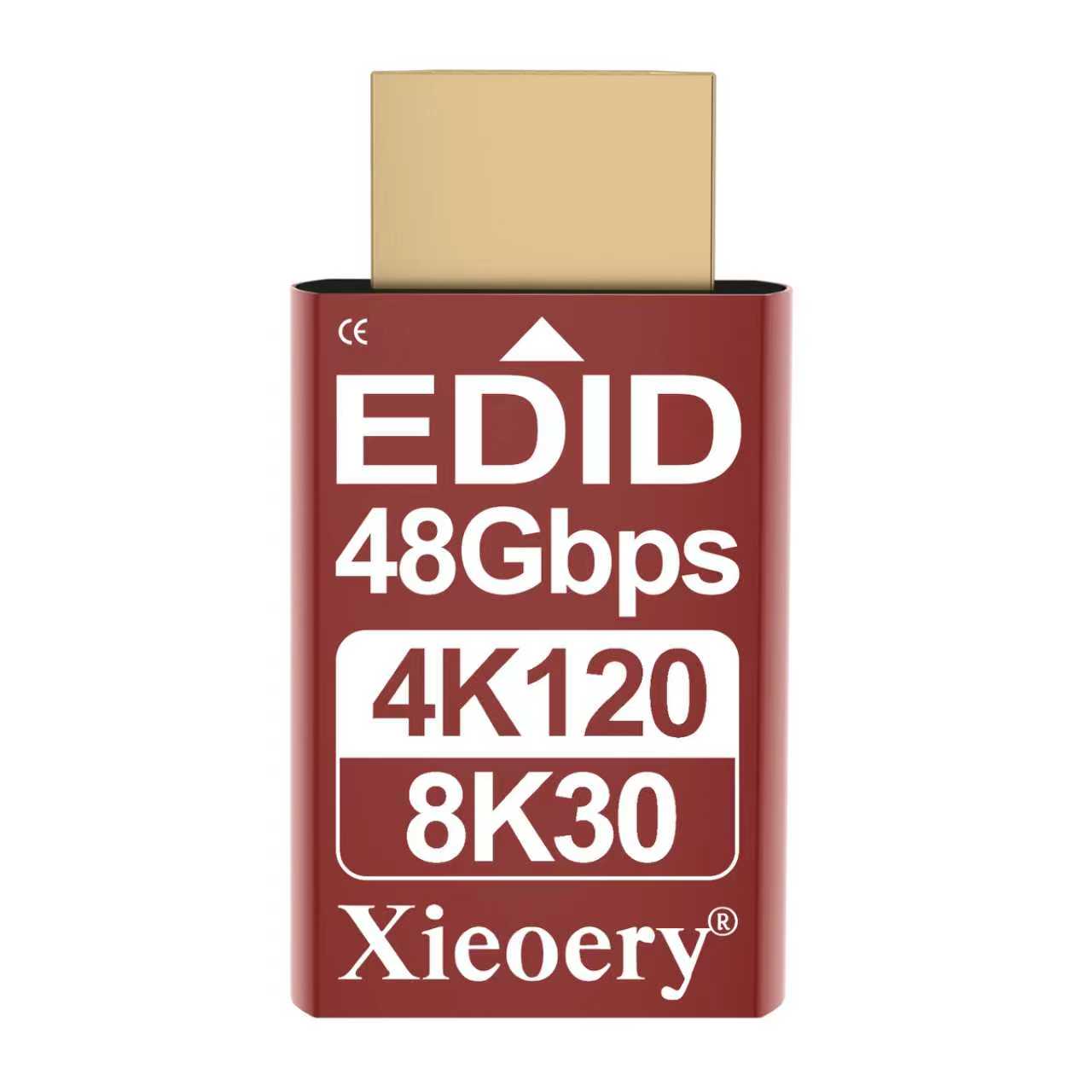 Xieoery 48Gbps HDMI Dummy Plug - True 8K 3840x2160@120Hz, 4K 4096x2160@24/30/60/100/120Hz, EDID Emulator, Headless HDMI Dongle for High-Performance Systems