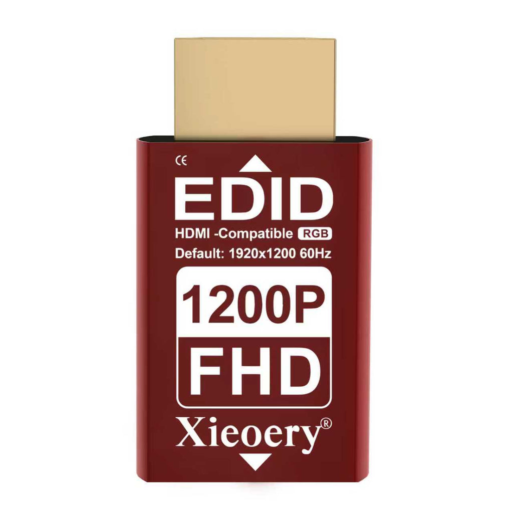 HDMI EDID Emulator Dummy Plug, 1920×1200 HDMI Display Adapter for Headless Servers & Industrial PCs, Stable EDID Emulation, Multi-Resolution Support up to 1920×1200@60Hz