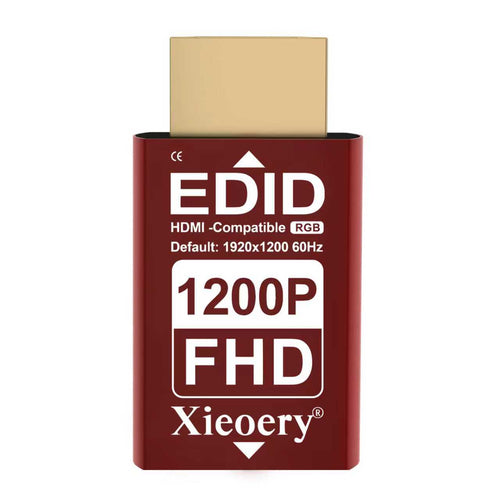 HDMI EDID Emulator Dummy Plug, 1920×1200 HDMI Display Adapter for Headless Servers & Industrial PCs, Stable EDID Emulation, Multi-Resolution Support up to 1920×1200@60Hz