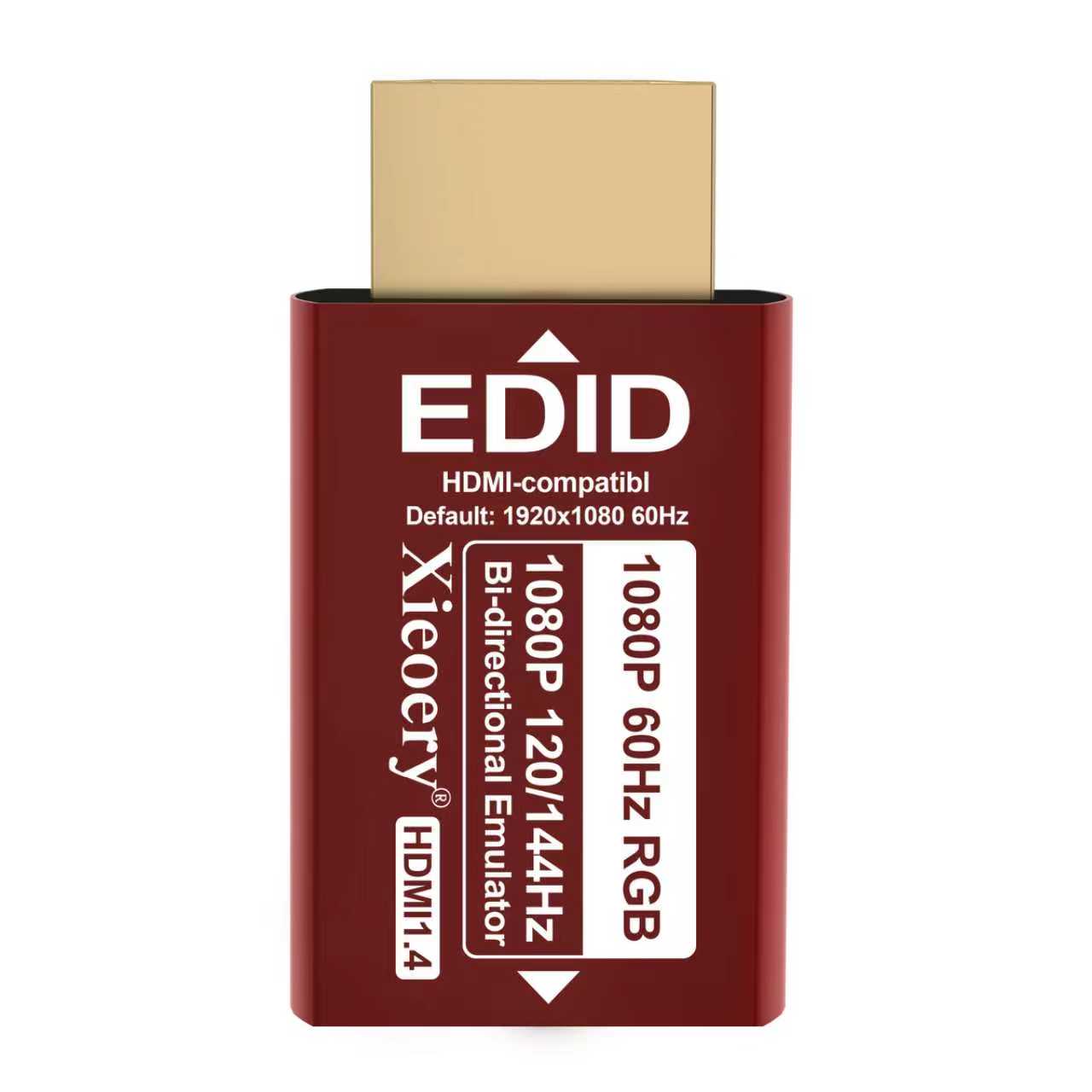 HDMI EDID Emulator Dummy Plug, 1080P 60Hz RGB Default HDMI Display Adapter, Multi-Resolution High Refresh Support up to 144Hz, for Headless Servers & Remote Desktop