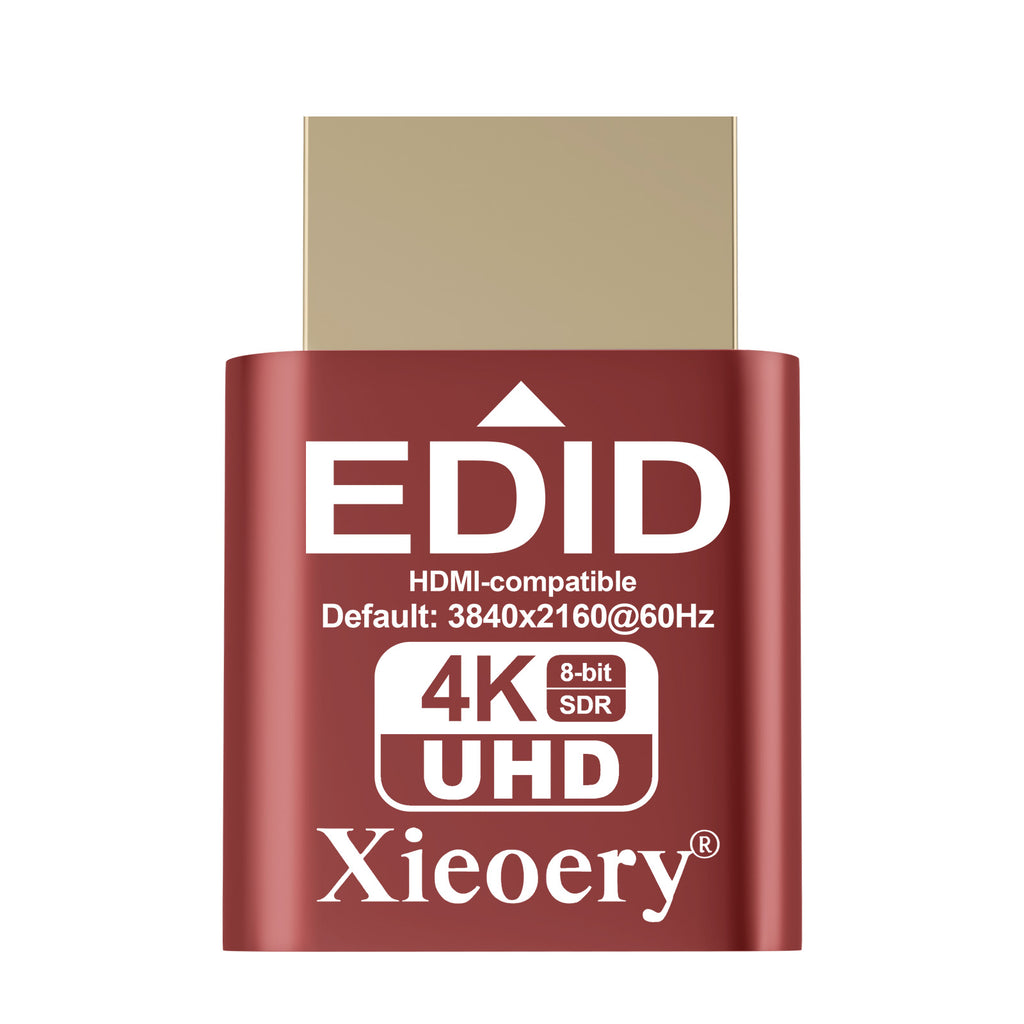 Xieoery 4K HDMI Dummy Plug for Virtual Monitor Display Emulator, Headless Adapter Supporting 3840x2160@60-1080@120Hz, Ideal for Ethereum ETH ZEC BTC Mining