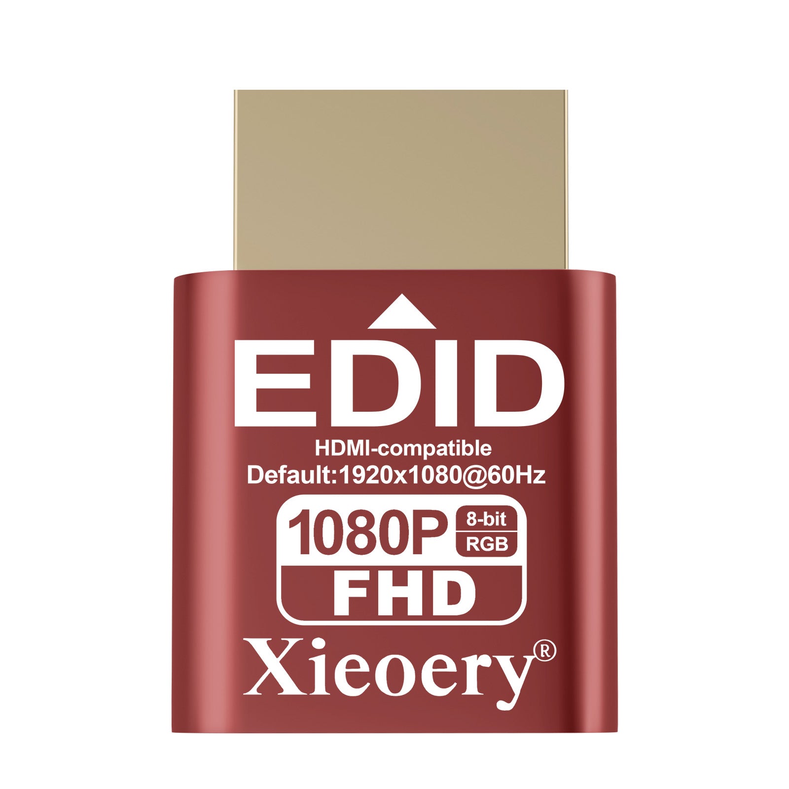 Xieoery HDMI EDID Emulator 1080P 60Hz RGB, FHD Dummy HDMI Plug for Remote Desktop, Headless Servers, GPU Rigs, Industrial PCs, Stable Display Output & Multi-Resolution EDID Support 1920×1080–800×600