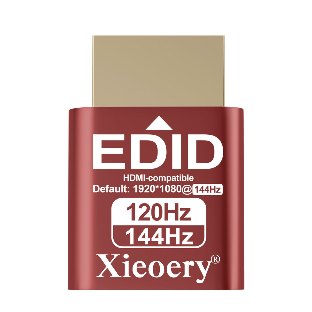 HDMI EDID Emulator Dummy Plug, 1080P 144Hz Default HDMI Display Adapter, High Refresh EDID Emulation for Headless Servers, Remote Desktop & GPU Workstations