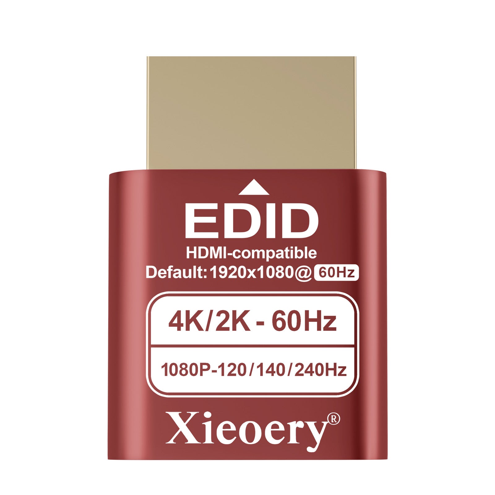 Xieoery HDR HDMI Dummy Plug 4K 120Hz, EDID Emulator for Headless PCs, GPU Servers, Remote Desktop, Cloud Rendering, Virtual Monitor Adapter (Recommended 3840×2160 60Hz HDR)